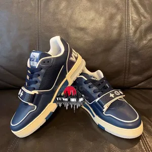 Louise Vuitton Trainers. Navy Mesh Genuine