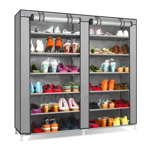 HCX 12 Layer Cloth Cabinet Double Dustproof Shoe Rack