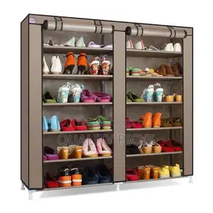 HCX 12 Layer Cloth Cabinet Double Dustproof Shoe Rack