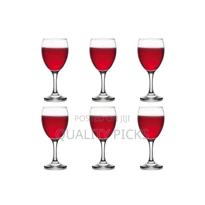 6 Pieces of 300ml Juice, Wine Glasses-Colorless.