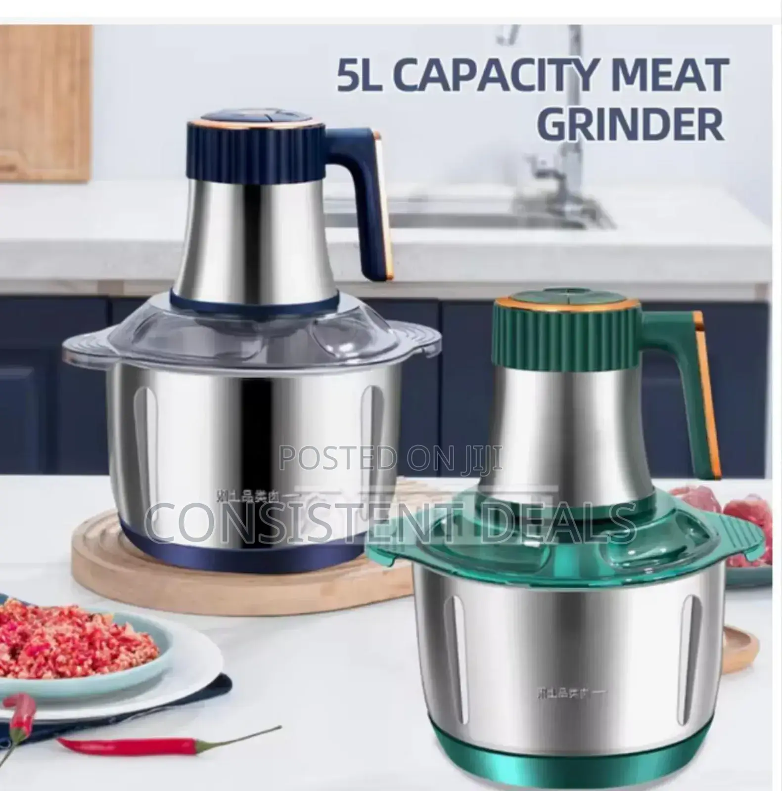 Stainless Steel 5L Food Chopper Grinder