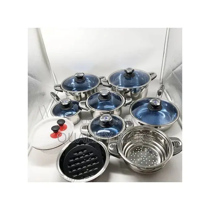 30 Piece Heavy Stainless Steel Saucepans Cookware Pots