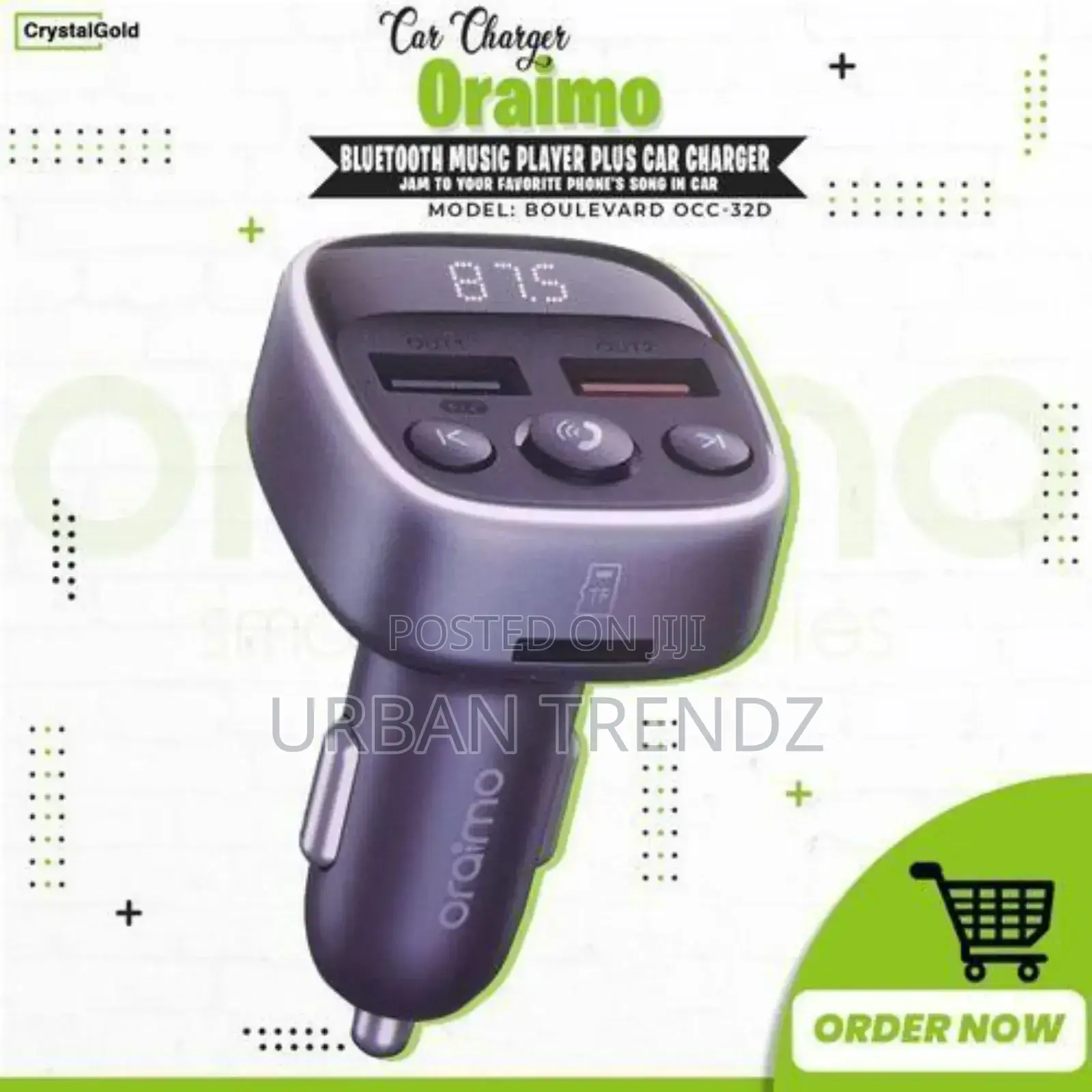 Oraimo Car Charger Bluetooth Modulator Boulevard