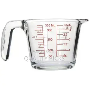 350ml Glass Measuring Cup, 1 1/3-Cup Tempered Glass Liquid