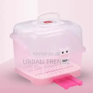 Portable Baby Bottle Drying Rack Storage Box With Anti-Dust