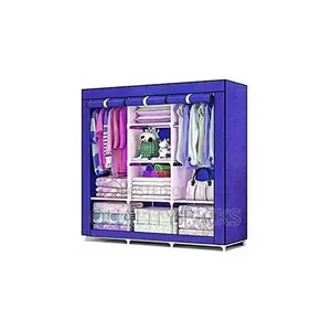 3 Column Cloth Frame Portable Wardrobe Storage - Multicolor