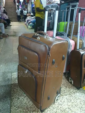 Pure Leather Suitcases.Large.( Brown)