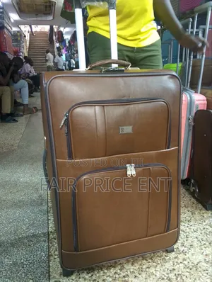 Pure Leather Suitcases.Large.( Brown)