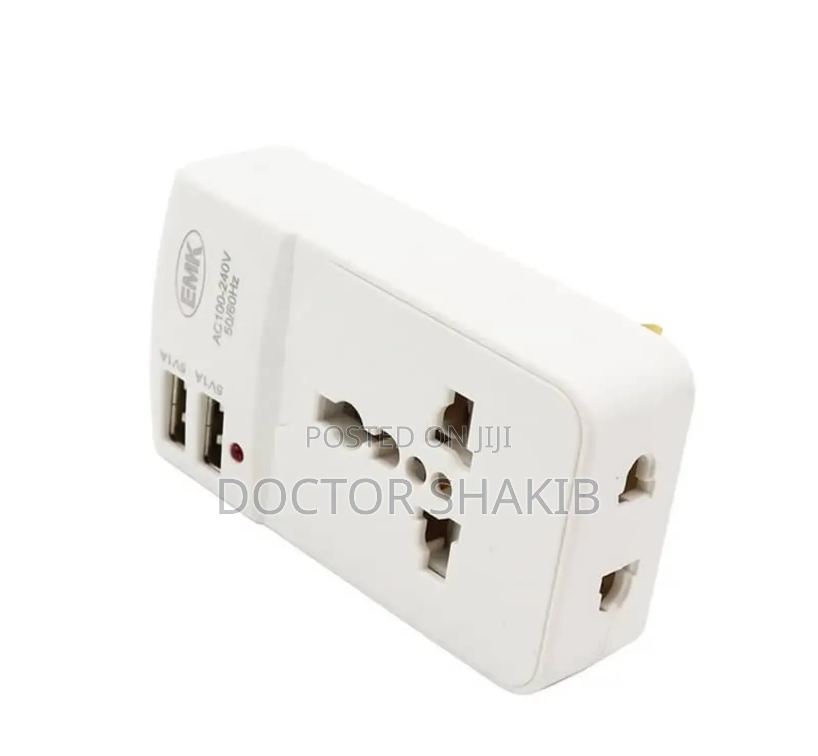 3pin/Uk Plug Universal 2 USB 2 Way Electric Adapter