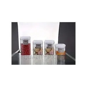 Airtight Kitchen Storage Containers 4pc Plastic Canisters