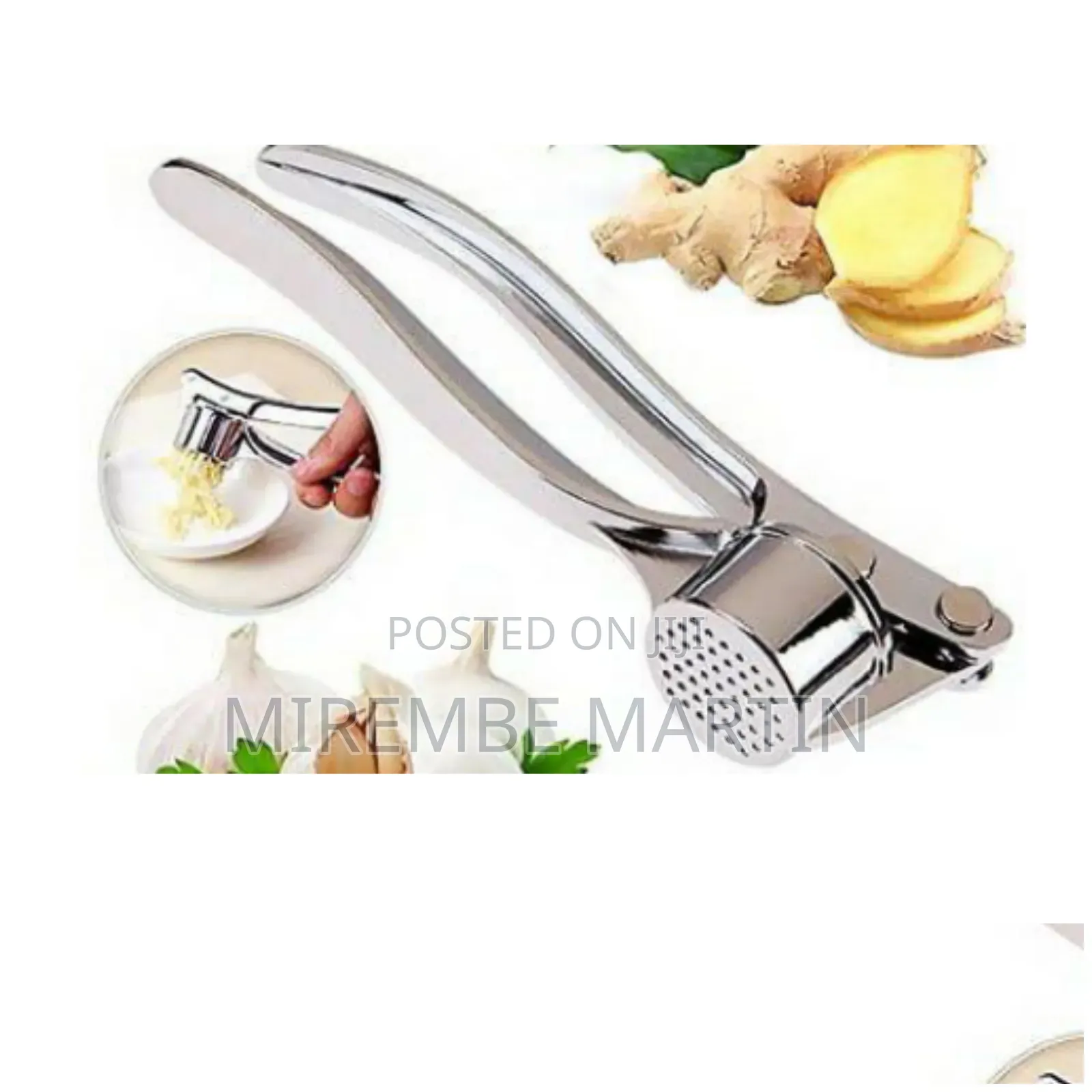 Stainless Steel Garlic Press.