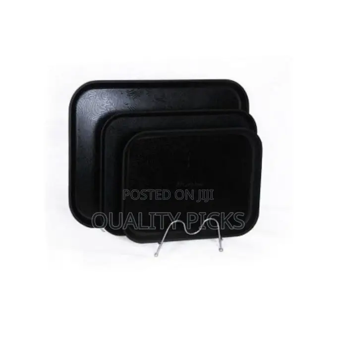 3 Piece Non Slide Rubber Serving Trays