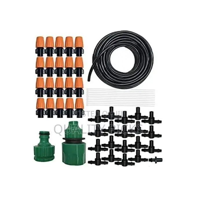 Misting Cooling System Water Spray Kit,Black