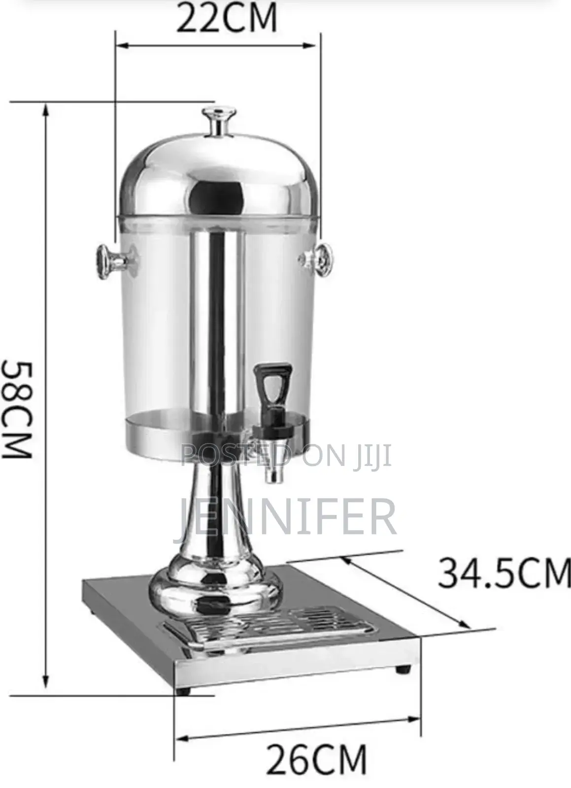 Single Beverage Despenser With Ice Chamber 8ltrs
