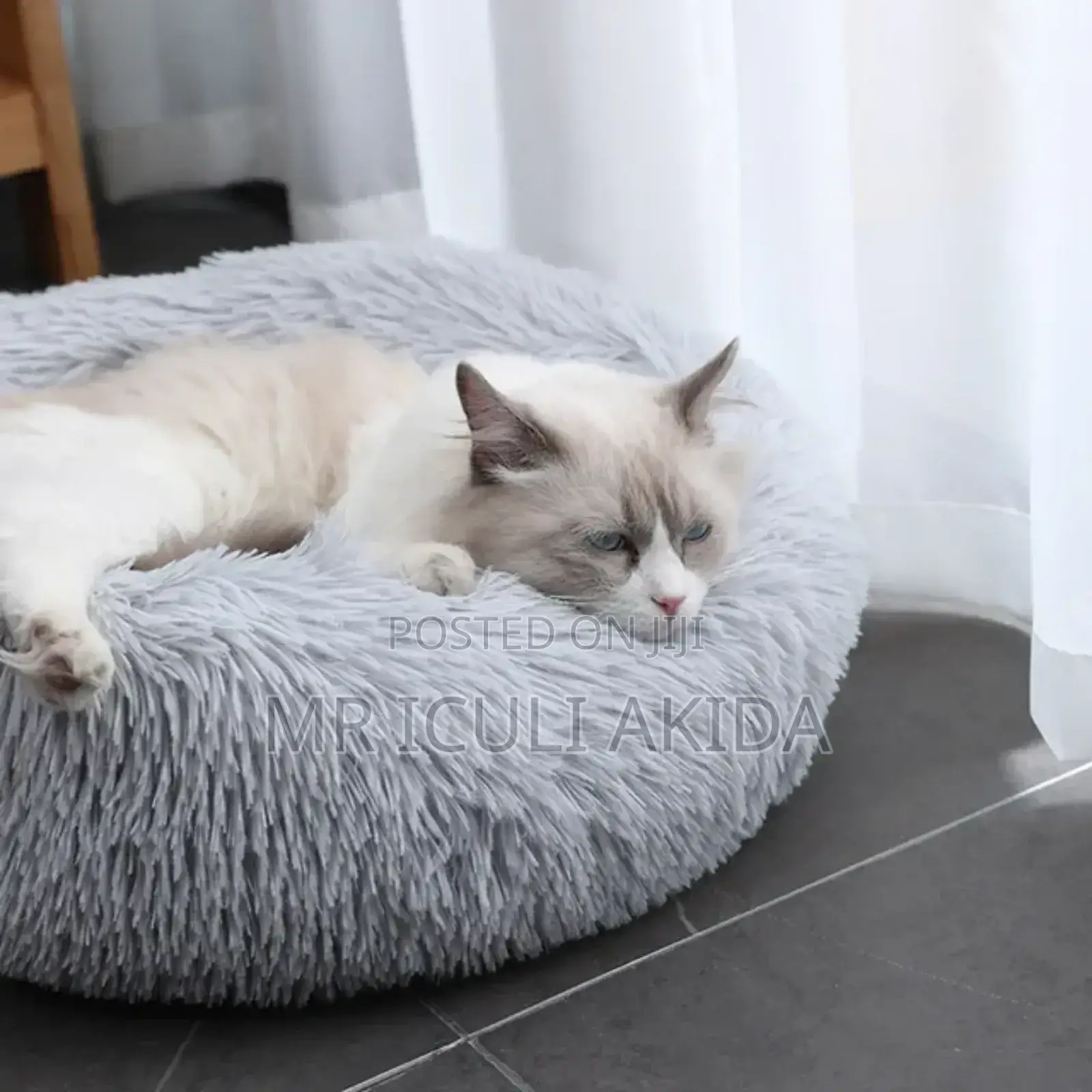 Fluffy Washable Warm Pets/Dog Sleeping Round Bed