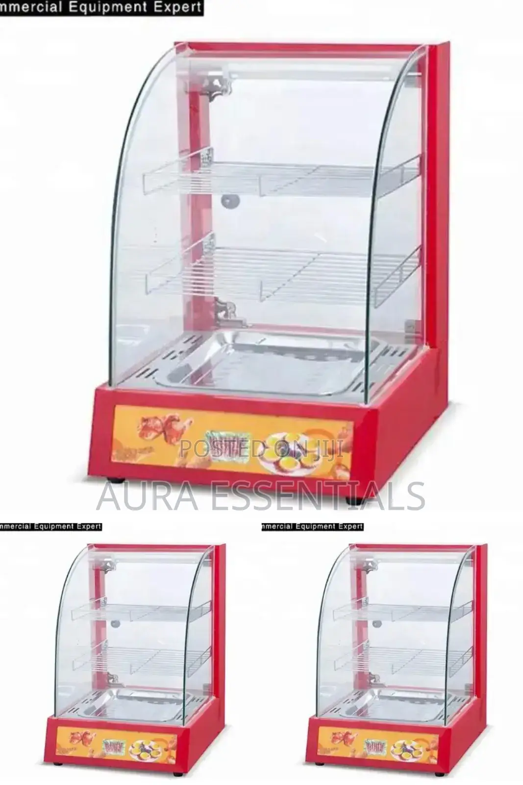Portable Curve Food Display Warmer