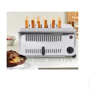 Stainless Steel Commercial 6 Slice Bread Toaster.