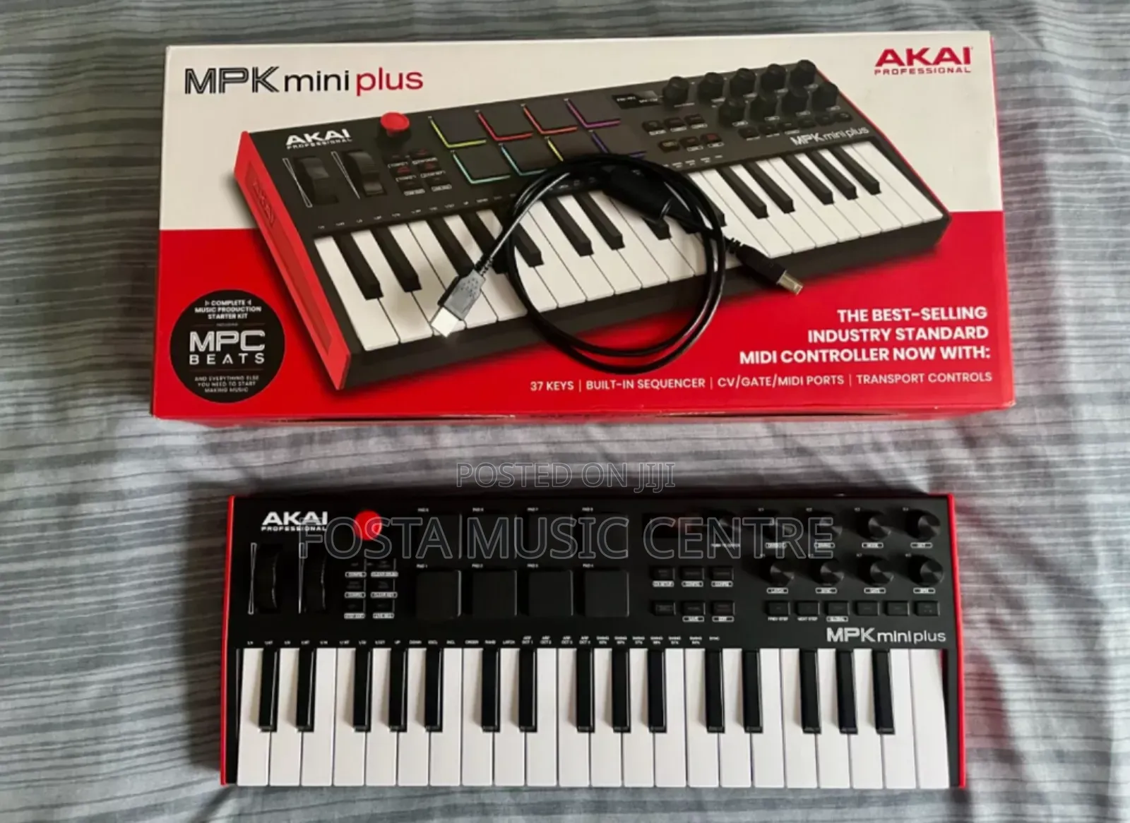 Akai MPK Mini Plus Compact Keyboard Controller USB MIDI Drum