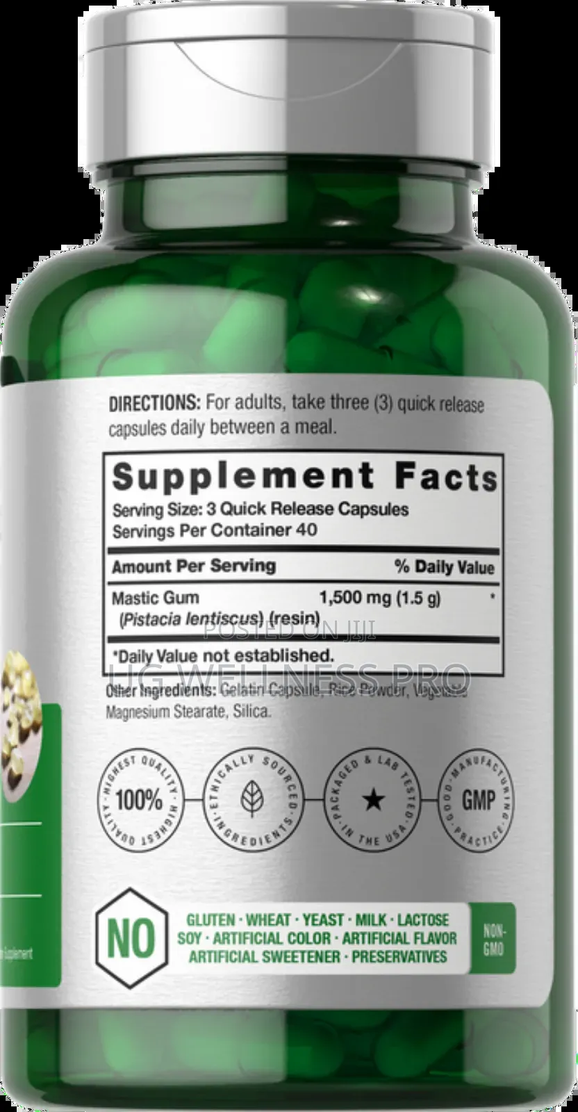 Mastic Gum 1500mg 100 Capsules