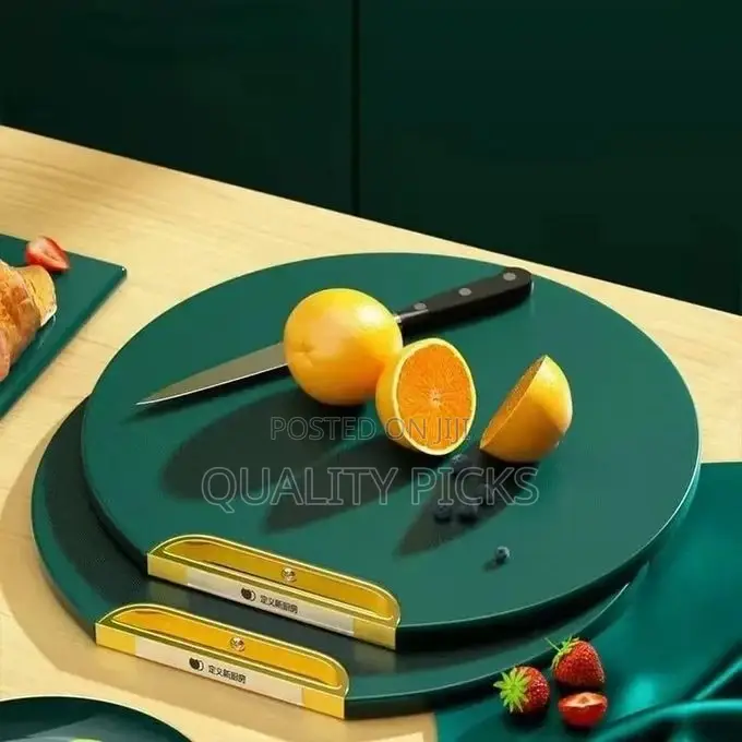 Double Sided Non-Slip Anti-Mold Chopping Board Round Kitchen