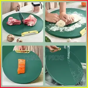 Double Sided Non-Slip Anti-Mold Chopping Board Round Kitchen