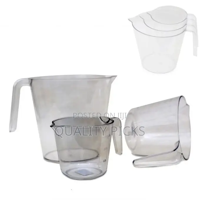 3pieces of Melamine Transparent Measuring Cups Containers