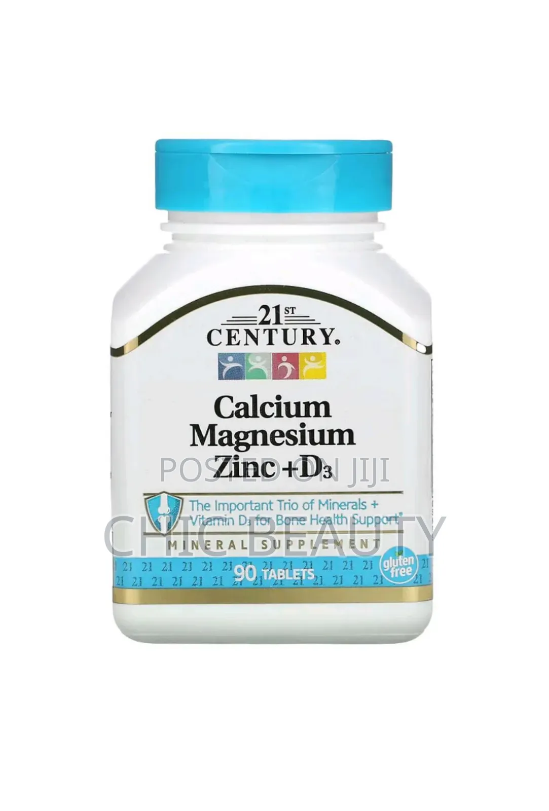 21st Century Calcium Magnesium Zinc + D3, 90 Tablets