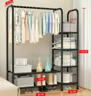 Clothes Rail Rack With Shoe Storage