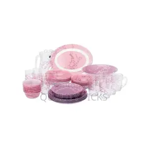 Luminarc Kashima Plates Dinner Set (46 Pcs) - Purple.