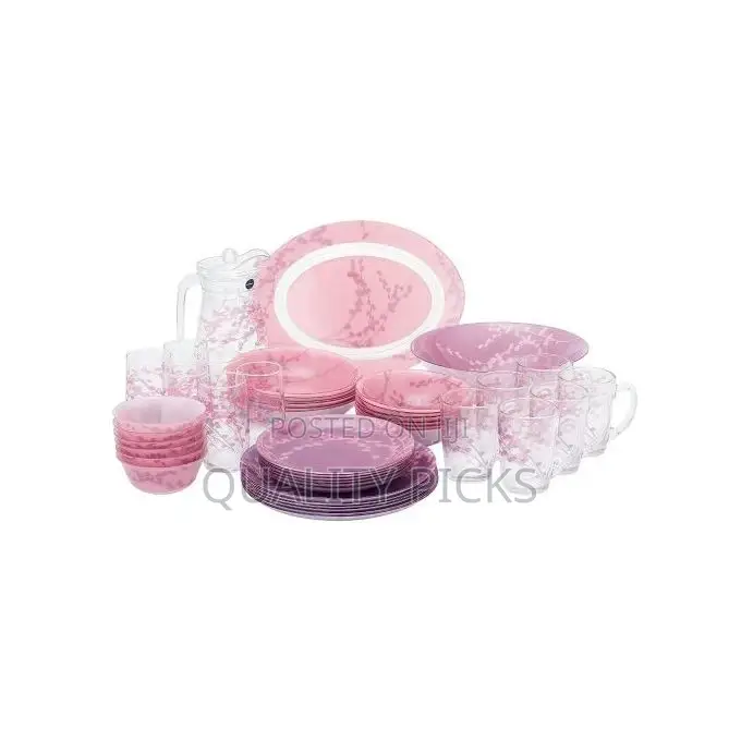 Luminarc Kashima Plates Dinner Set (46 Pcs) - Purple.