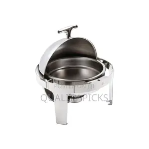 6.5L Stainless Steel Round Chafing Dish Roll Warmer