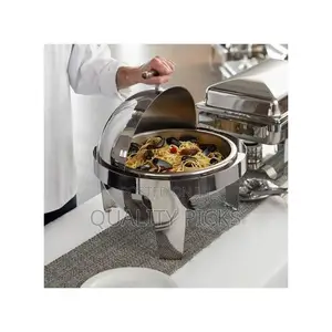 6.5L Stainless Steel Round Chafing Dish Roll Warmer