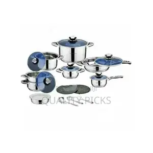 21 Pieces of Heavy Stainless Steel Saucepans