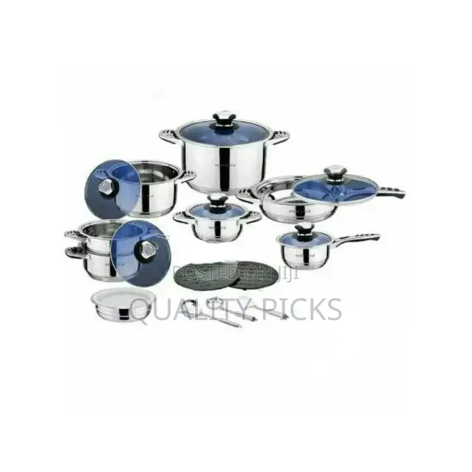 21 Pieces of Heavy Stainless Steel Saucepans