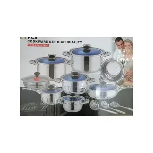 21 Pieces of Heavy Stainless Steel Saucepans