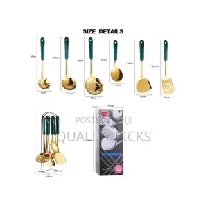7 Pc Kitchen Tool Cooking Utensils Serving Spoons Cutlery