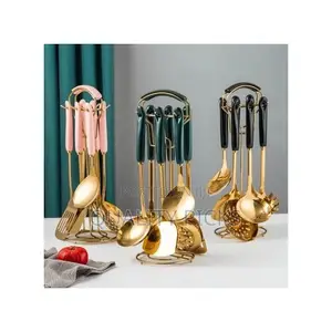 7 Pc Kitchen Tool Cooking Utensils Serving Spoons Cutlery