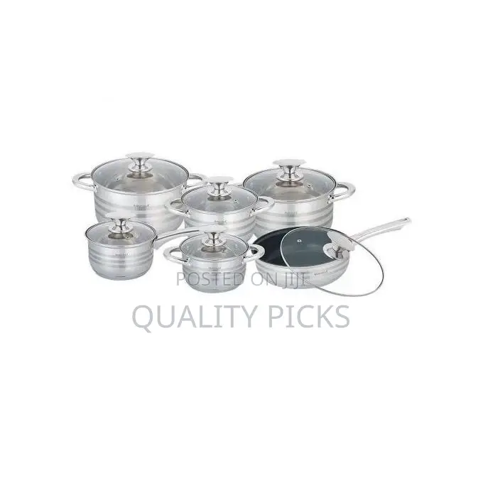 Kaisa Villa 12 Pc Stainless Steel Cookware Pots