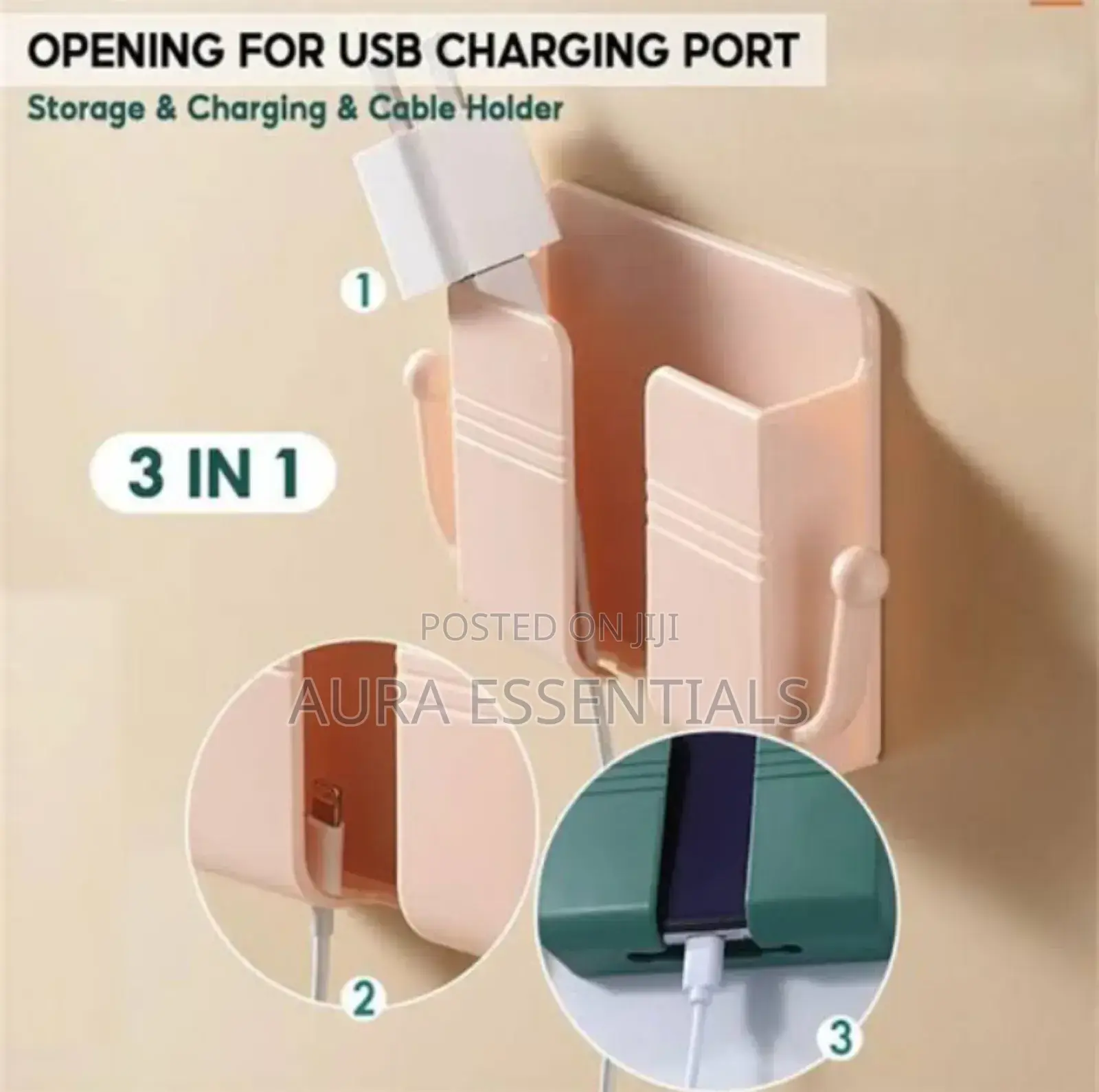 No Drill Wall Phone Charging Holder