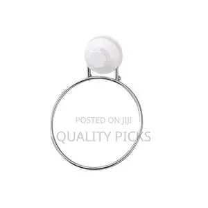 Towel Ring/Towel Rack Hanger With Magic Suction Cup, White.