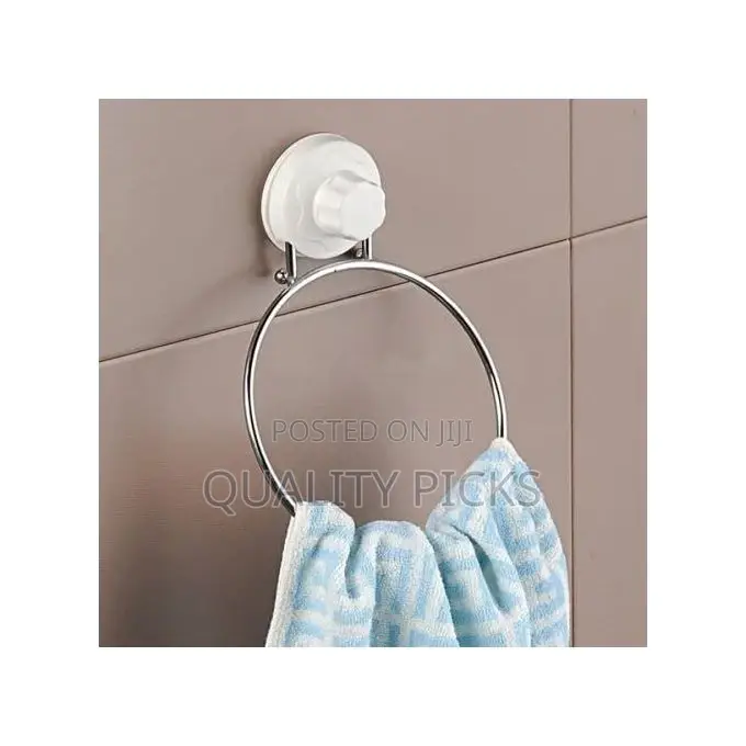Towel Ring/Towel Rack Hanger With Magic Suction Cup, White.