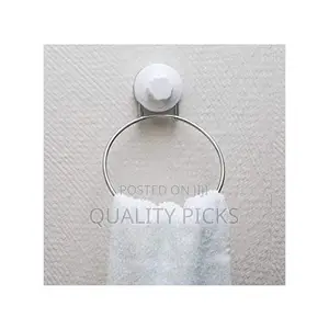 Towel Ring/Towel Rack Hanger With Magic Suction Cup, White.