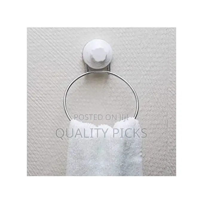 Towel Ring/Towel Rack Hanger With Magic Suction Cup, White.