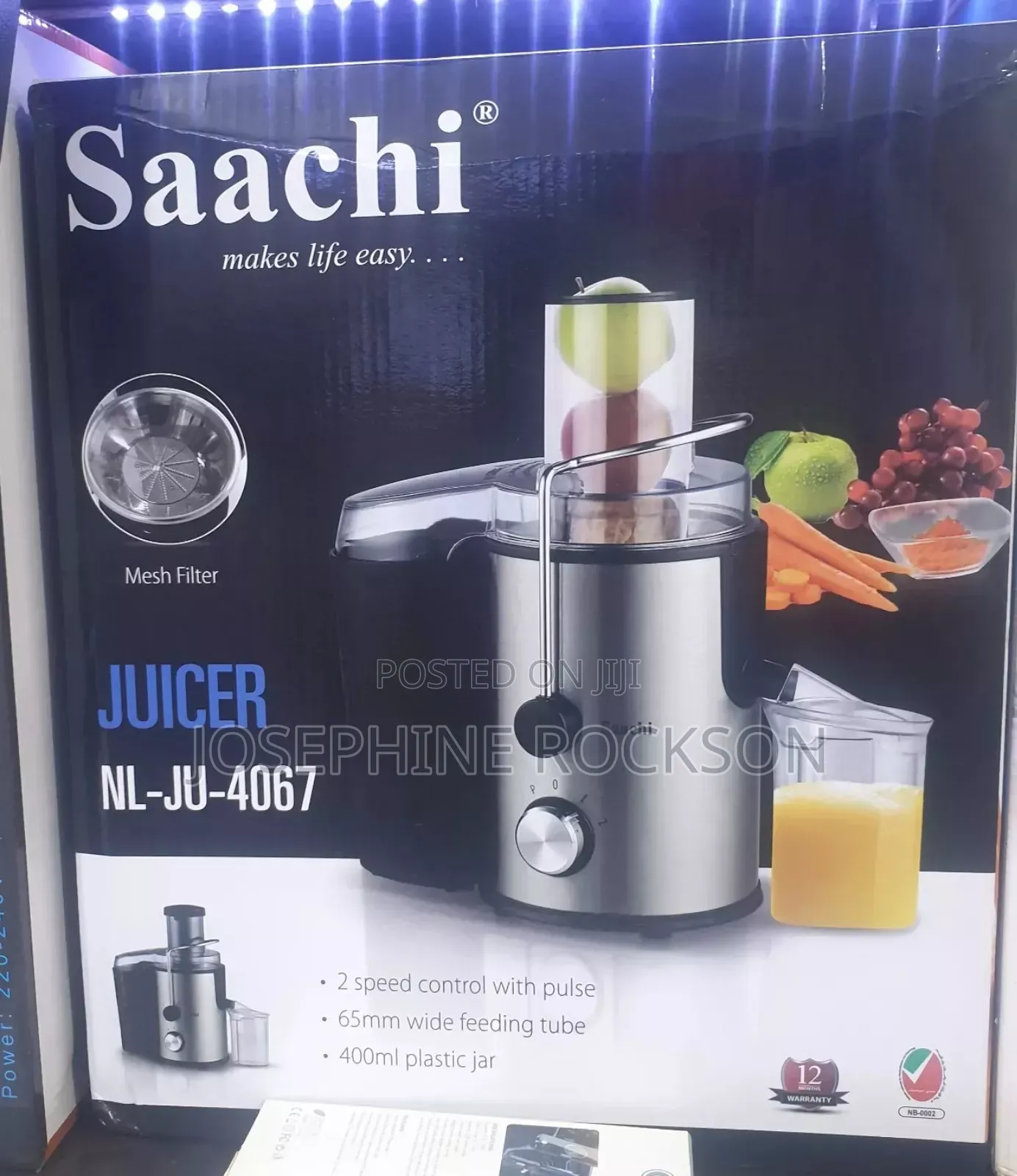 Saachi Juicer With 2 Speed Control