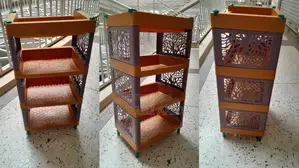 4tier Kitchen/Office,Salon Plastic Storage Rack Organiser