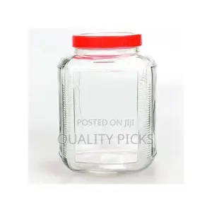 Bon Appetit 2.6 Squre L Glass Cereal Cookies Storage Jar