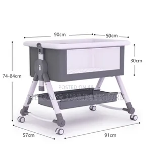 Multifunctional Foldable Baby Crib With Wheels