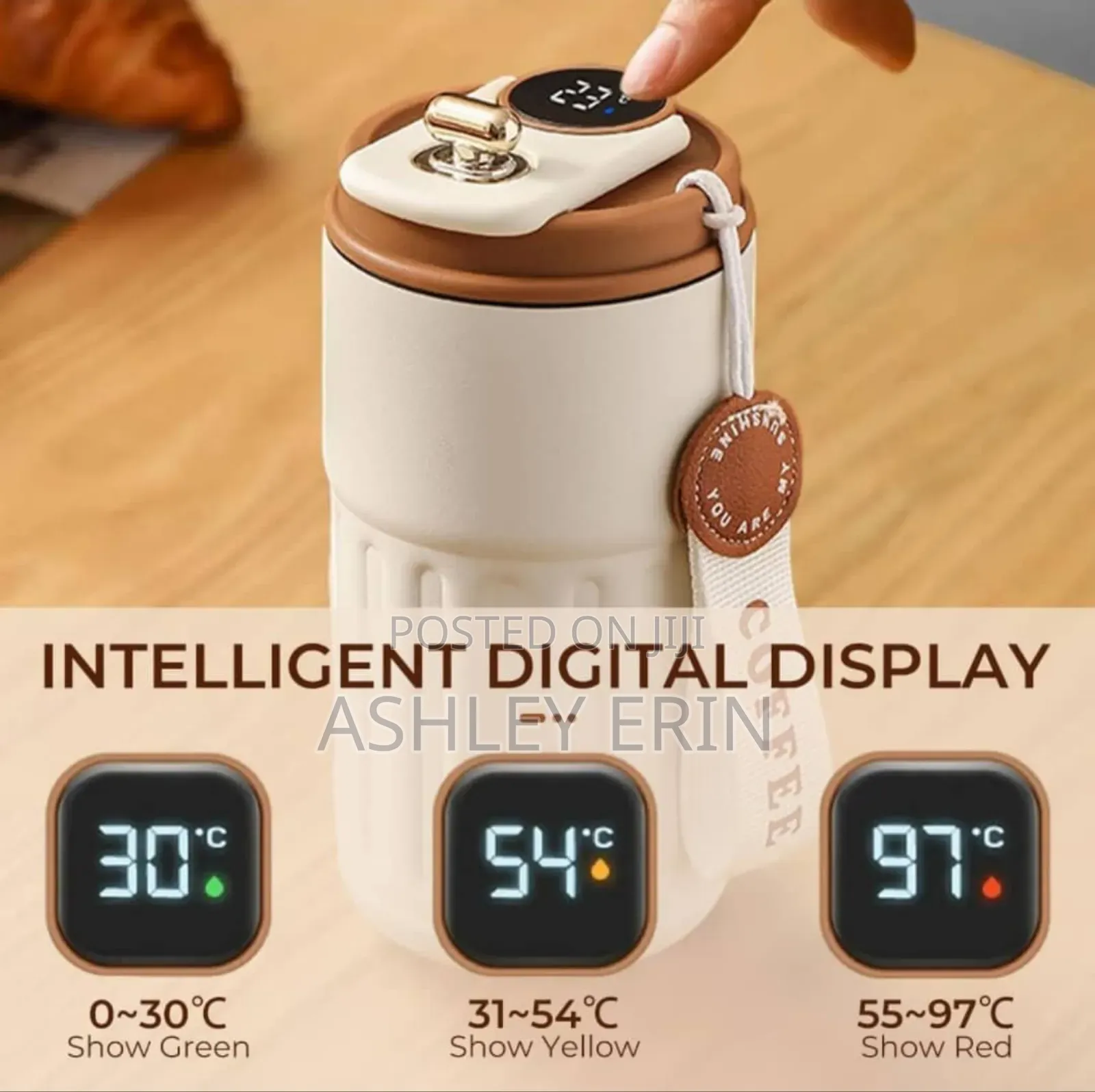 Travel Leakproof Temperature Display Mug