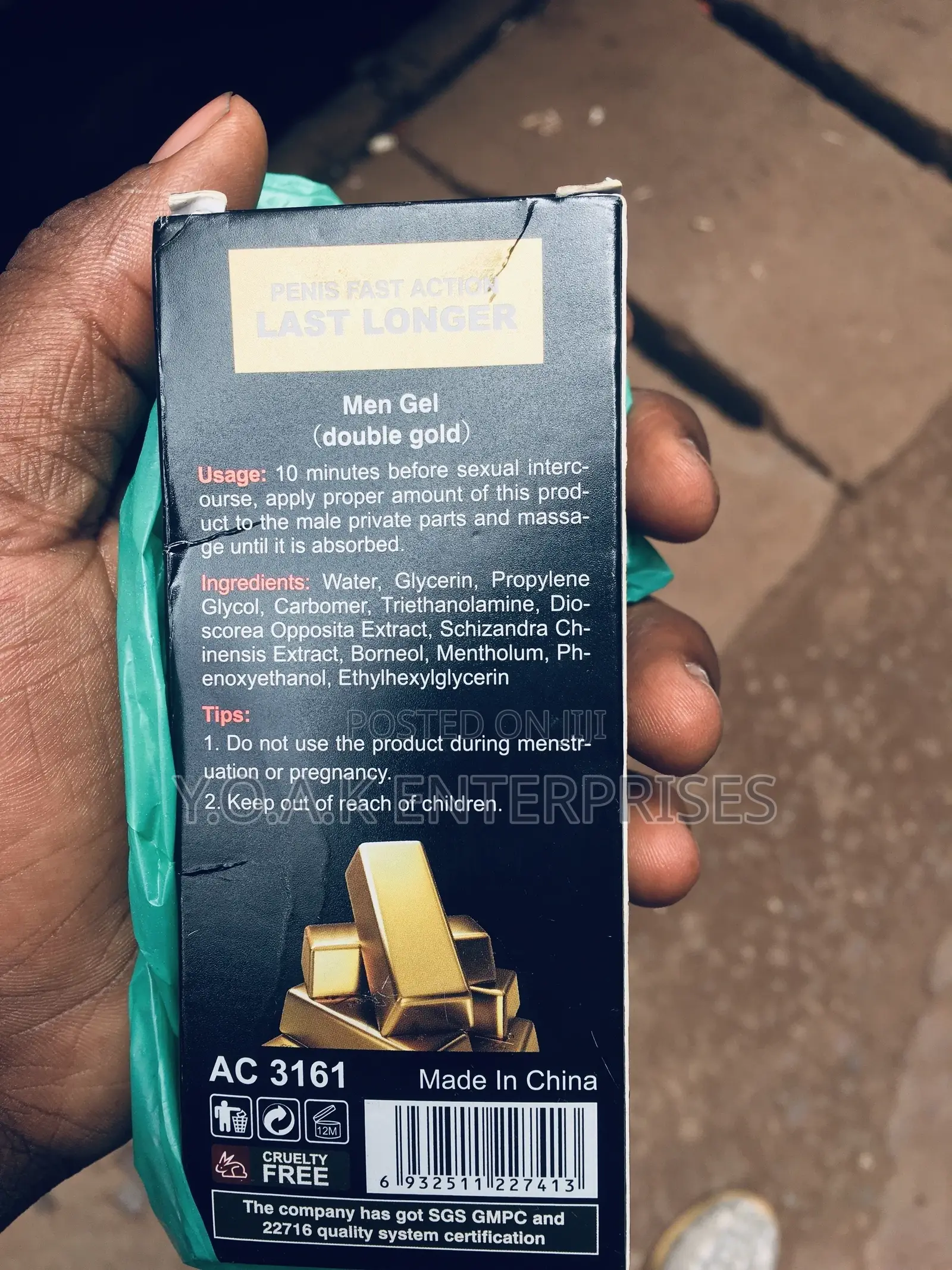 Men Gel Last Longer Cream