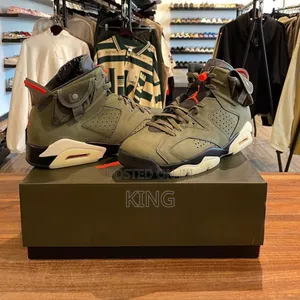 Classy Air Jordan Men's 6 Retro Travis Scott Olive Green.